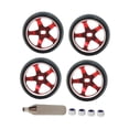 thumbnail image 3 of DOMELAY 4Pcs Wheel Rims Replace Modification Sturdy 25mm Premium Aluminum Alloy Rims for Red, 3 of 8