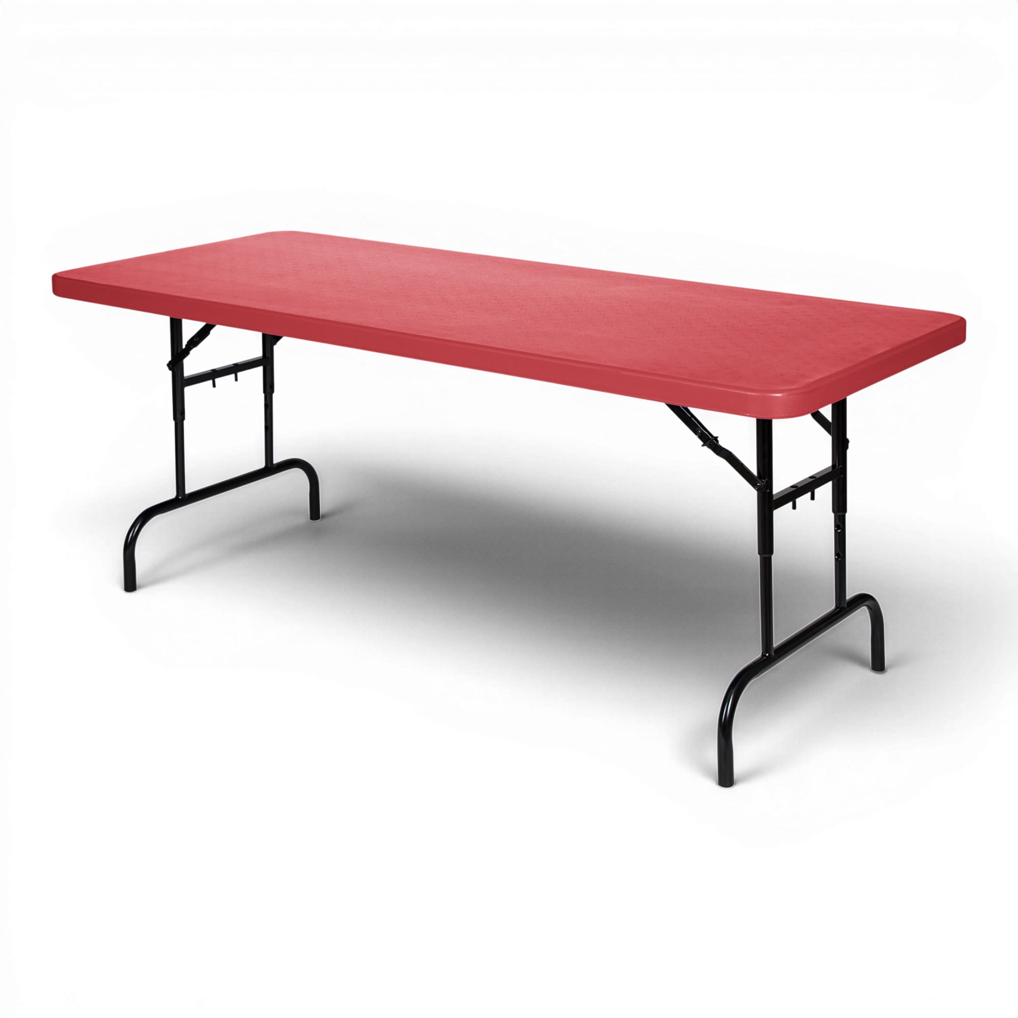 Hampden Furnishings Baldwin Collection Adjustable Folding Table 30"x72" Plastic/Steel, Red