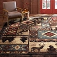 thumbnail image 1 of Home Dynamix Tapis Rustique Ours Buffalo, Marron/rouge, 7 Pieds10"x10 Pieds5 Pouces, 1 of 3
