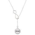 thumbnail image 1 of Delight Jewelry Silvertone Domed $GME Silver tone Elegant Infinity Lariat Necklace, 1 of 1