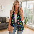 thumbnail image 4 of Uorisanigo Dog Paw Pattern Womens Vest Open Front V Neck Women's Sleeveless Vest Jacket Size 2XL with Pockets Vests Top Casual, 4 of 7