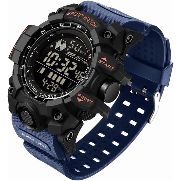 Mens Military Multifunction Digital LED Watch Electronic Waterproof Alarm Quartz Sports Watch