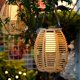 thumbnail image 4 of Luces solares para exteriores, farol solar de ratán con llama parpadeante para exteriores, IP44, impermeables, para jardín, decoración paisajística para mesa, patio, jardín, camino, porche., 4 of 6