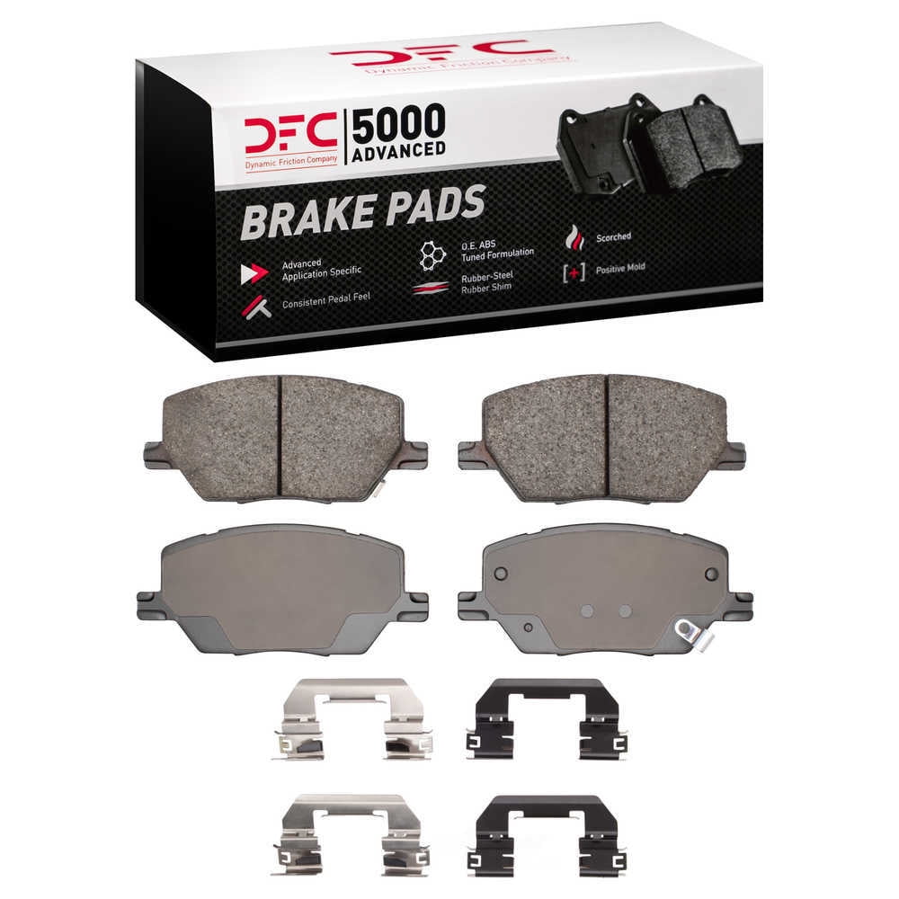 Dynamic Friction Company 1551-1811-01 DFC 5000 Advanced Brake Pads - Ceramic and Hardware Kit - OE
