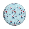 thumbnail image 2 of Bingfone Sailboats Anchors Spare Tire Cover Weatherproof Universal Wheel Protectors for RV Camper Travel Trailer SUV Truck-14 inch, 2 of 9
