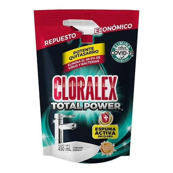 Limpiador para baños Cloralex Total Power pouch 450 ml