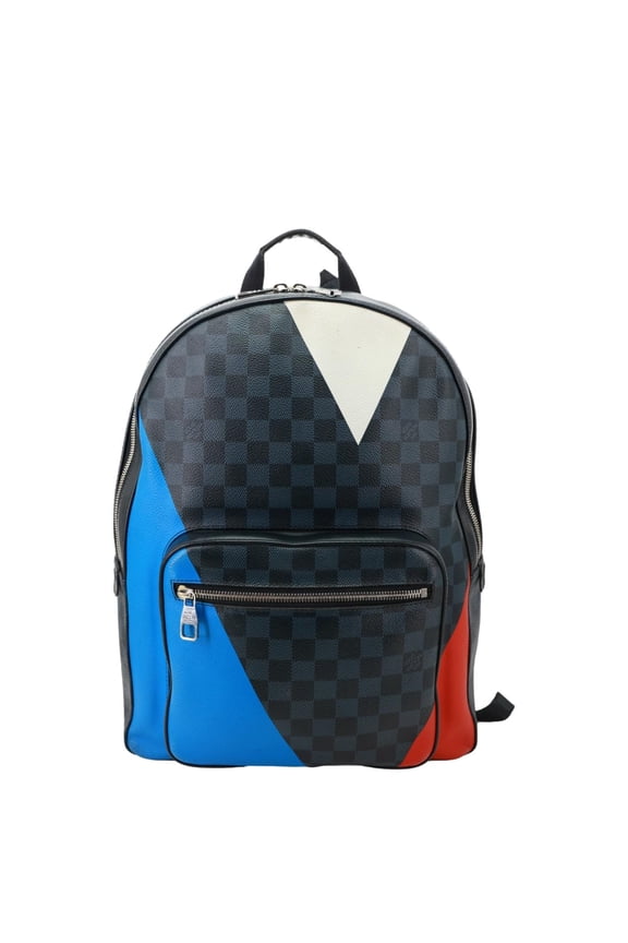 Pre-Owned Louis Vuitton Josh America's Cup Regatta Damier Cobalt Canvas Backpack Blue