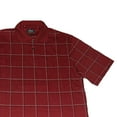 thumbnail image 2 of Arrow Men's Windowpane Polo Shirt Chocolate Truffle Size Small, 2 of 3