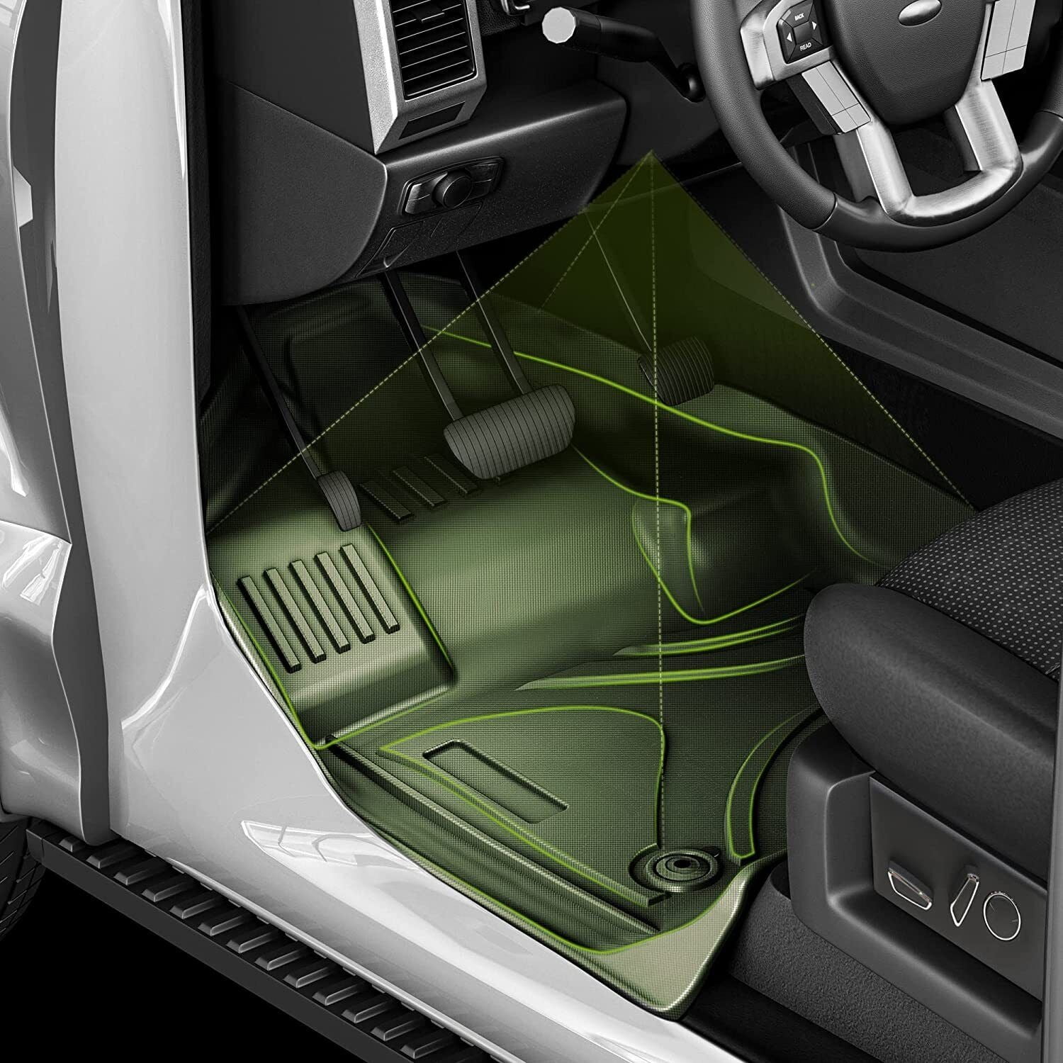RVNI Floor Mats for 2018-2021 Mazda CX5 1st&2nd Row Cargo Liner All-Weather TPE 4PCS