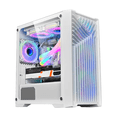 thumbnail image 1 of White Tempered Glass ATX Tower Gaming PC Case, 1 of 5