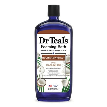 Dr Teal's Nourish & Protect Foaming Bubble Bath with Pure Epsom Salt and Coconut Oil, 34 fl.oz.