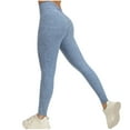 thumbnail image 2 of AXXD Blue Leggings for Women Patchwork High Waist Stretch Strethcy Fitness Leggings Yoga Pant, 2 of 5