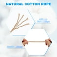 thumbnail image 3 of Unique Bargains 3 mm x 109 Yard Macrame Cord Soft Cotton Colored Macrame Crafts Yarn Rope, Deep Red, 3 of 7