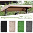 thumbnail image 2 of Toldo de repuesto para asiento de columpio, funda de repuesto para 3 plazas, funda impermeable para columpios de jardín y patios (tamaño: 191 x 120 x 23 cm, color: negro), 2 of 5