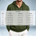 thumbnail image 3 of cfhntfmh Mens Zip up Sweatshirt Casual Drawstring Long Sleeve Hooded Jackets with Pockets Fall Trendy Clothing (Army Green,3X-Large), 3 of 7
