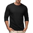 thumbnail image 3 of SEROYE Long Sleeve T-Shirts Crew Neck Solid Casual Lightweight Breathable Pullover with Pocket Daily Sport Tops (XL, Black), 3 of 5