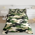 thumbnail image 2 of jejeloiu Farmhouse Rustic Camo Twin Comforter Sets,Green Beige Camouflage Bedding Set For Men Women Reversible 2pcs, 2 of 8