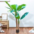 thumbnail image 2 of Maydear Artificial Banana in Pot Faux Houseplant, for Indoor Outdoor House Home Office Garden Modern Decoration Housewarming Gift, 59”, 2 Pack, 2 of 3