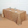 thumbnail image 3 of BalsaCircle 90" x 132" Big Payette Sequin Tablecloth Matte Champagne, 3 of 8