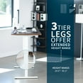 thumbnail image 6 of VIVO Electric 71”x30” Stand Up Desk, Black/Vintage Brown Table Top, White Frame, 6 of 8