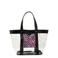 thumbnail image 3 of No Boundaries Women's Vinyl Beach Tote with Removable Glasses Case, Black, 3 of 5