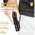 thumbnail image 2 of Ultra Powerful Flashlight, Mini Led Flashlight TYPE-C Rechargeable 800 Lumens, 5 Modes Torch, IPX4 Waterproof Tactical Light, 2 of 5