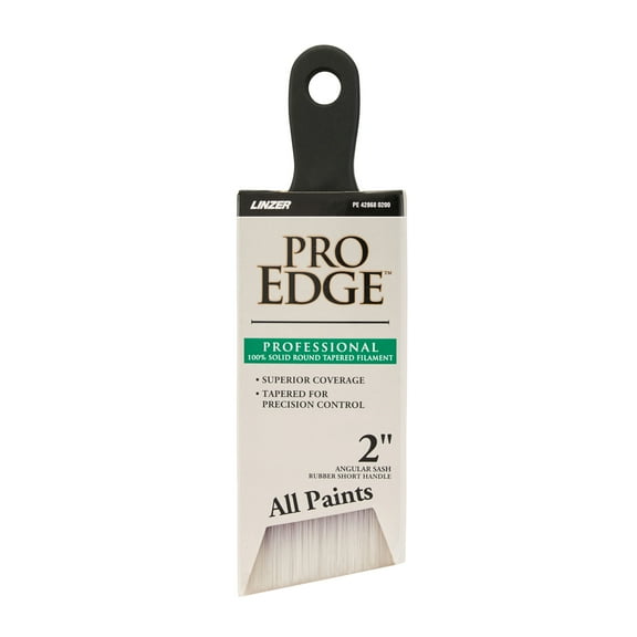 PRO EDGE by Linzer 2" CT Formula Short Rubber Handle Angle Paint Brush