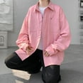 thumbnail image 5 of JTieacloth Business Casual Shirt Men's Long Sleeve Lapel Shirt Casual Solid Holiday Cardigan Shirts Tops Pink, 5 of 6