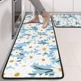 thumbnail image 2 of Kitchen Rugs Sets Of 2,Lightblue Daisy Flower Green Stems Pattern Anti Fatigue Kitchen Mat Rugs Non Slip Washable,Decorative Kitchen Floor Mats for Kitchen,Sink,Laundry,17"x47"+17"x47", 2 of 5