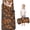 Camo and Deer Brown Pattern, variant on Camo and Deer Brown Pattern Teens Toddler Nap Mat with Pillow, Sleeping Mat Bag for Preschool Daycare 59"x22"