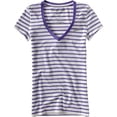 thumbnail image 1 of Aeropostale - Playera gráfica con múltiples rayas para mujer, Púrpura, XS, 1 of 1