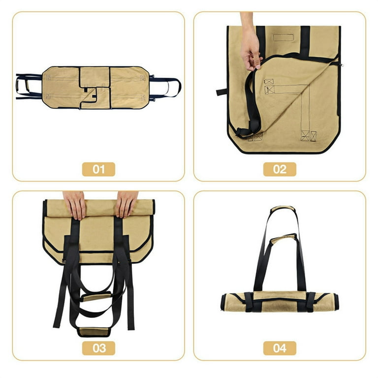 Jikolililili Firewood Storage Bag Timber Storage Bag Foldable