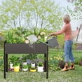 thumbnail image 5 of Walsport 40'' Raised Garden Bed Outdoor Elevated Planter Metal Plant Box with Legs Standing Garden Stand,Galvanized Steel Frame Planter Box for Vegetables, Flowers, Herbs, Black, 5 of 10