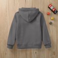 thumbnail image 6 of Kids Zip Up Hoodie School Uniform Boys Girls Zipper Sweatshirt Oversized Y2K Fall Hooded Jackets With Pockets Preppy Clothes 3-12Y, Dark Gray, 90, 6 of 6