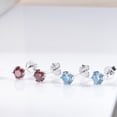 thumbnail image 2 of S925 Silver 1 Carat D Moissanite Earrings Blue Green White Moissanite Classic Six-Claw Earrings, 2 of 5