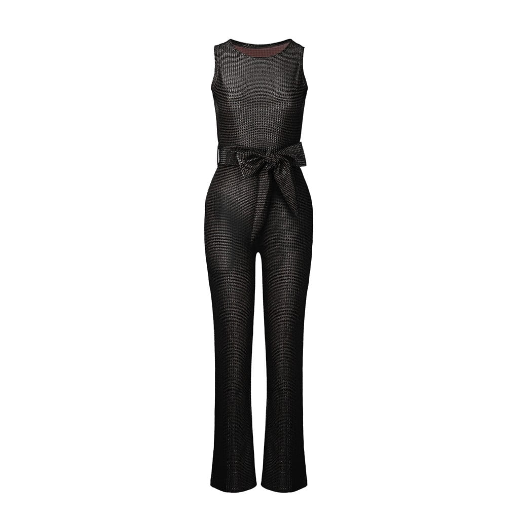 Dressy Jumpsuits For Women Fashion Solid Sleeveless Strapless Broad