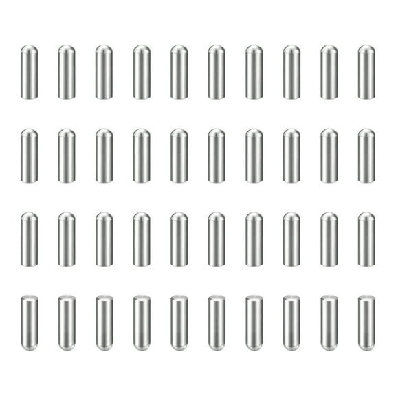 70Pack 4mm x 15mm Dowel Pins, 304 Stainless Steel Round Head Pin, Silver