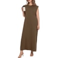 thumbnail image 3 of Cueply Women's Plus Size Maxi Dresses Casual Split Long Sleeveless Dress for Women with Pockets, 3 of 7