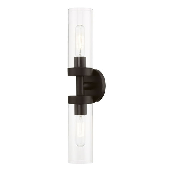 16172-07 Livex Lighting Ludlow - 2 Light ADA Bath Vanity In Nautical Style-19.25 Inches Tall and 4.25 Inches Wide-Bronze Finish