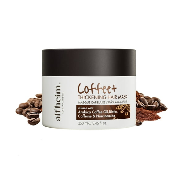 Alfheim Coffee Thickening Hair Mask 8.45 oz, Caffeine Biotin Deep Repair Treatment for Fine or Thinning Hair