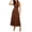 Brown Dress, variant on Miluxas Women's Sleeveless Collared Maxi Dress Button-Down Slit Front A-Line Flowy Shirt Dress with Belt Tiered Ruffle Beach Vacation Outfits Red