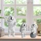thumbnail image 3 of astronauti Figurine PVC de Acción Spaceman Modelo Escultura Linda Estatua Del Espacio Exterior para La Decoración para hogar pequeña sala de Oficina Plata 3pcs mayimx Estatuilla de la estatua del astronauta, 3 of 9