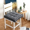 thumbnail image 5 of Golyzmt Corduroy Chair Seat Pad (Chair Cushion), 18" x 18", 4 Inch Thick, 1-Piece, Gray, 5 of 5