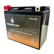 Chrome Battery YB16-B (16-B 12 Volt,19 Ah, 250 CCA) Motorcycle Battery for Harley-davidson 1000 Xlx-61, Xr1000 Year (83-85)