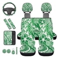 thumbnail image 6 of Binienty 14 Pieces Car Seat Covers Full Set Polynesia Hibiscus Automotive Seat Covers with Matching Steering Wheel Cover Seatbelt Pad Keychain Cup Coasters Washable Universal Fit​Car Interior Decor, 6 of 8