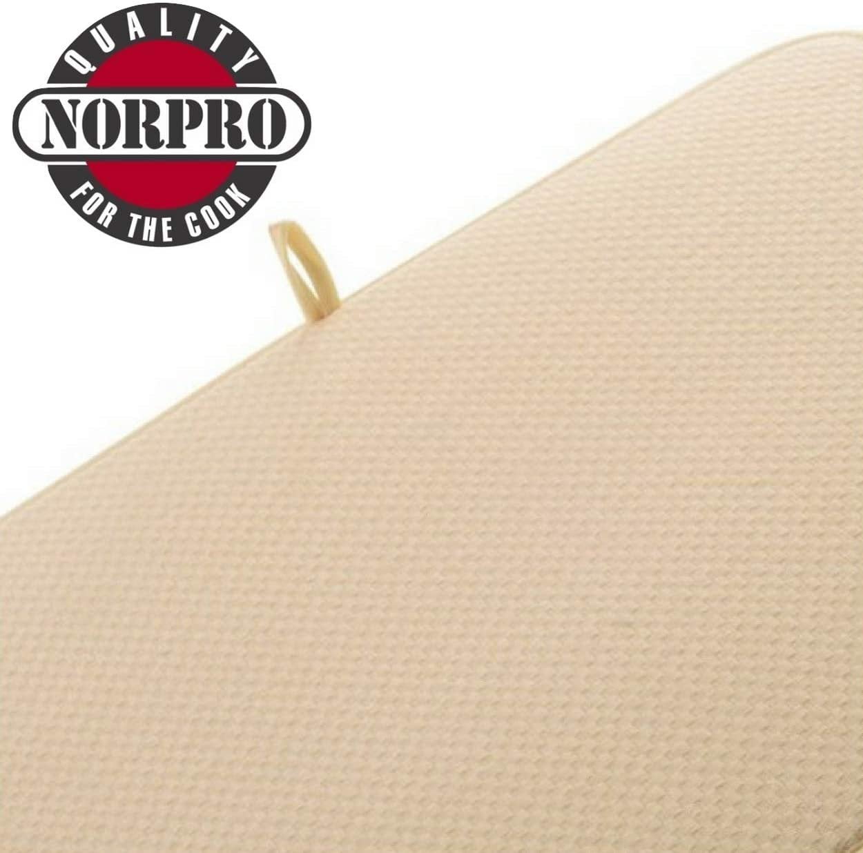 Norpro 16 x 18 Inches Microfiber Dish Drying Mat, Cream