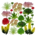 thumbnail image 1 of 24 piezas de suculentas simuladas, plantas decorativas para pared, plantas artificiales, 1 of 8
