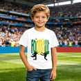 thumbnail image 2 of XAOFW Boy's T-Shirts Football Graphic Short Sleeve T Shirt Round Neck Summer Athletic Tee For Kids Youth Football Fan Travel Party Comfortable Top, 2 of 4