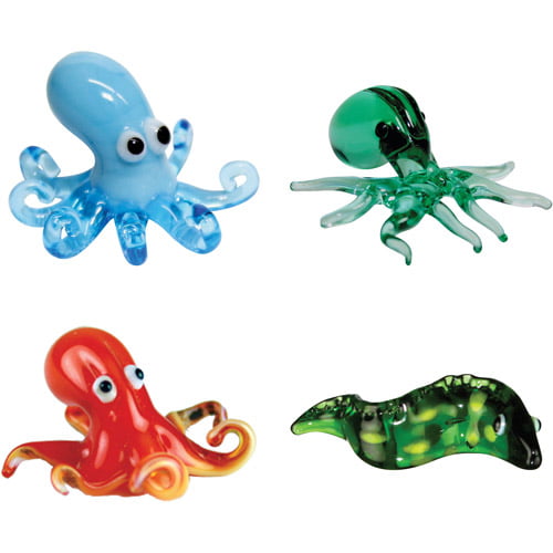wage Change Go for a walk BrainStorm Looking Glass Miniature Glass Figurines, 4-Pack, Oswald  Octopus/8-Ball Octopus/Octavius Octopus/Murray Moray Eel - Walmart.com