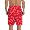thumbnail image 2 of Balery Red Love Heart Men's Cotton Knit Pajama Shorts Waistband & Pockets,Short Pajama Pants-4X-Large, 2 of 8